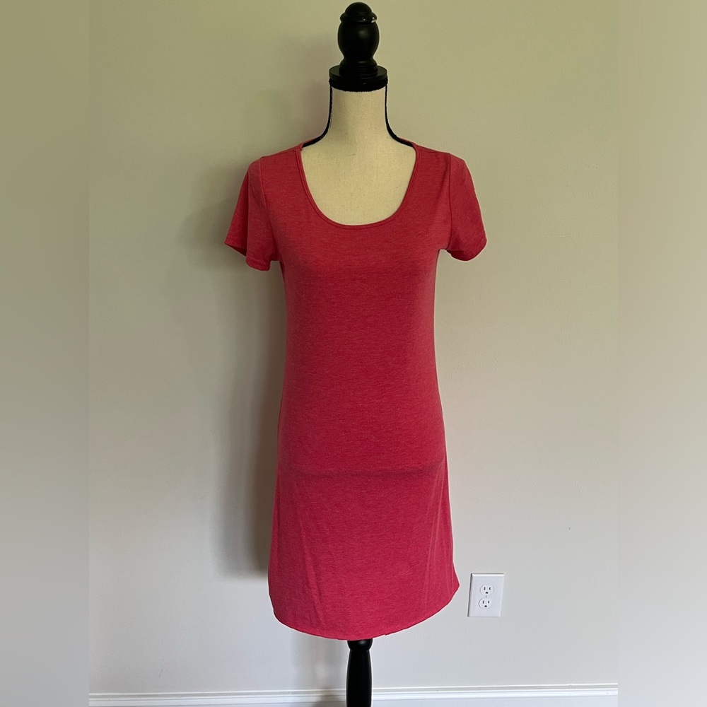 Casual pink tee shirt dress